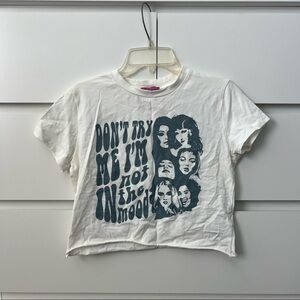 Edikted cropped tshirt. “Don’t try me I’m not in the mood”